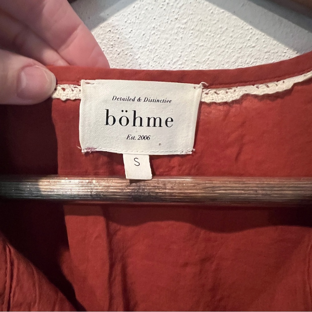 Bohme Ria Flutter Sleeve Boxy Layered Cotton Lightweight Blouse - Picture 7 of 10